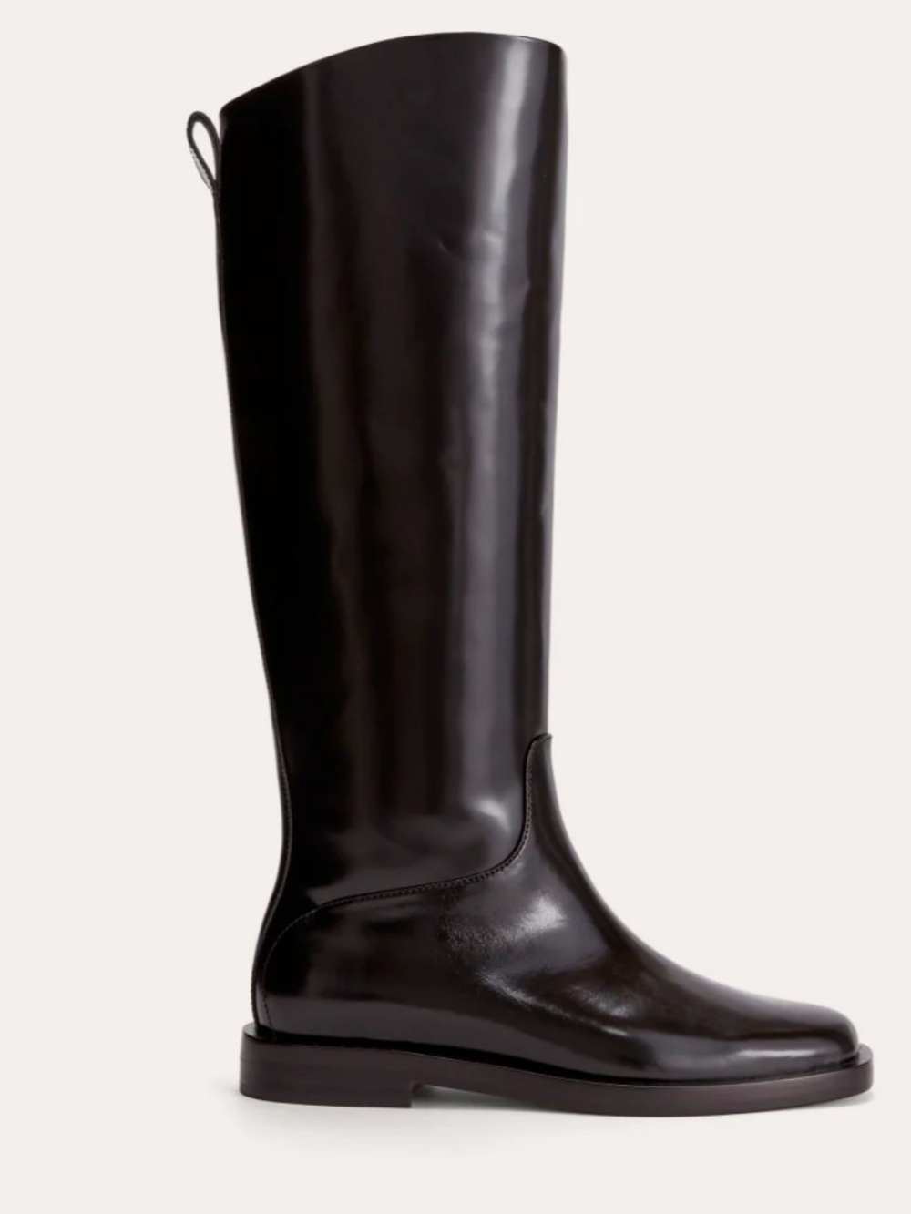 New Everlane The Riding Boot Black Patent Boots